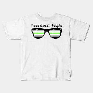 Agender Sunglasses - Queer People Kids T-Shirt